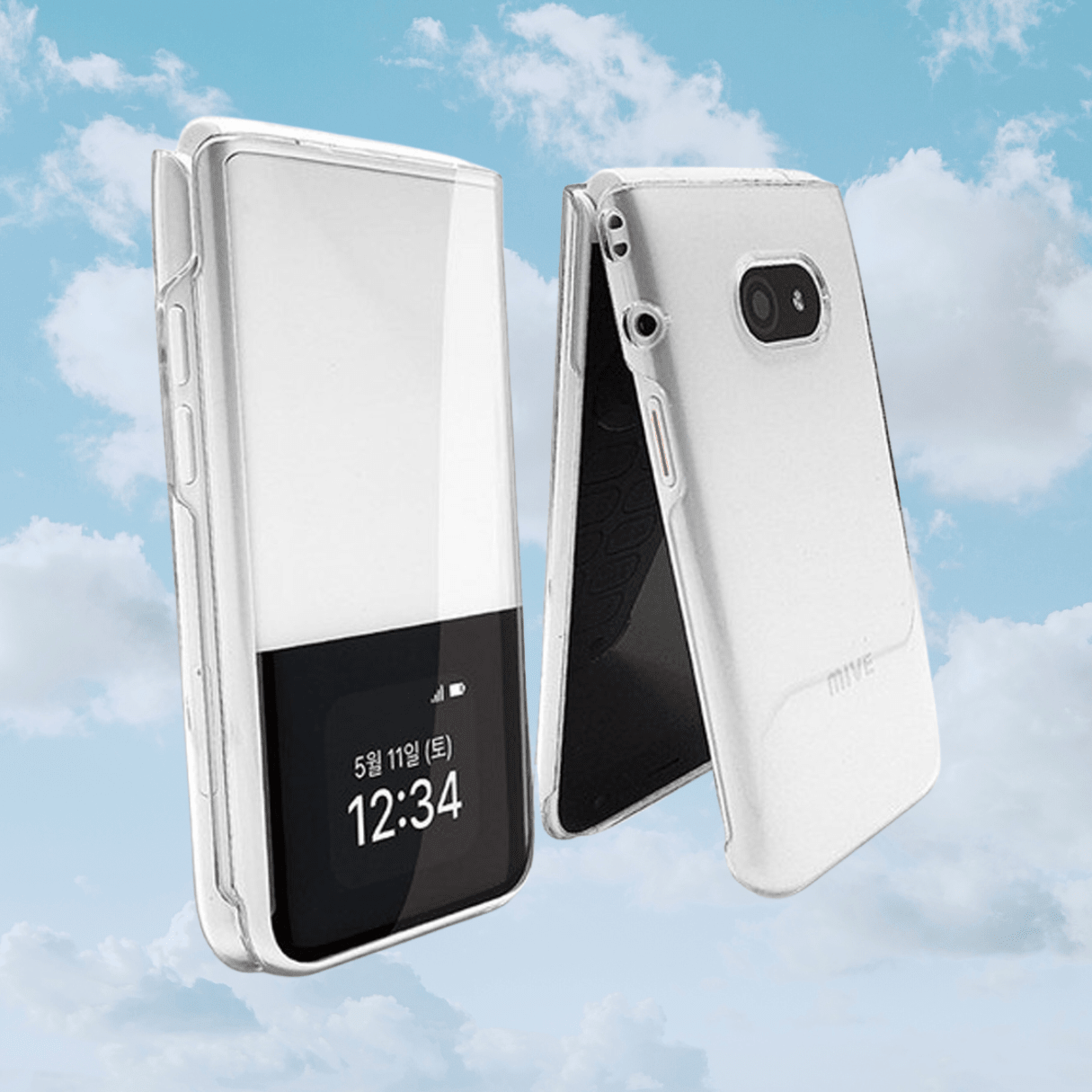 ALT MIVE ケースマ STYLE FOLDER 2 AT M140J ALT MIVE Style Folder 2 AT-M140 Clear Case | Y2KPHONES