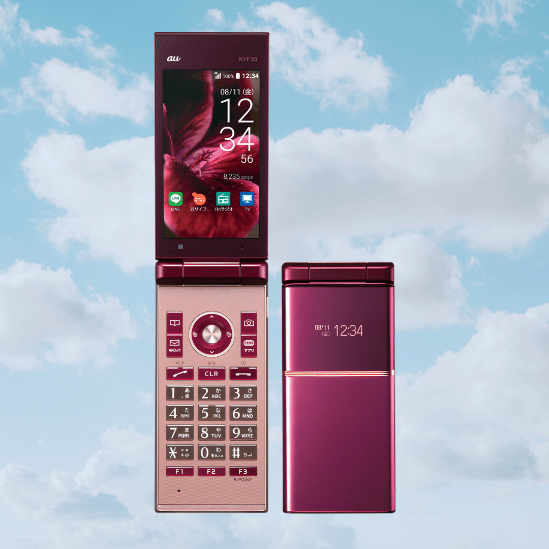 Kyocera KYF35 - Unlocked - Keitai Flip Phone - Y2KPHONES