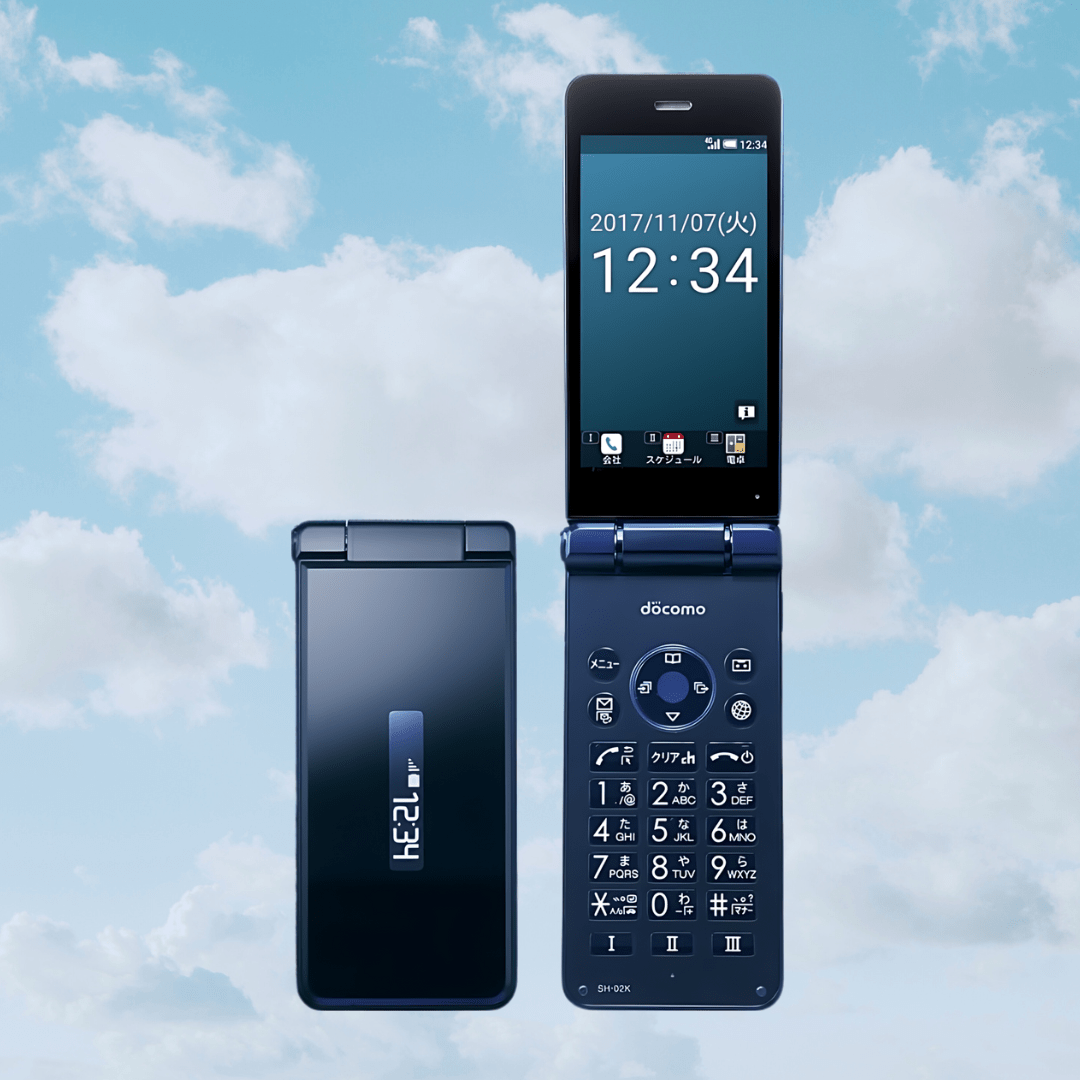 Sharp Aquos SH - 02K - Unlocked - Android Keitai Flip Phone - Y2KPHONES